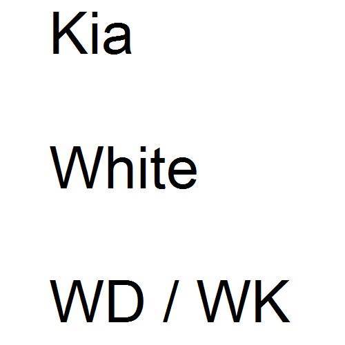 Kia, White, WD / WK.